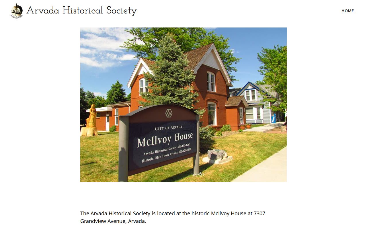 Arvada city directory Historical Society archives at McIlvoy House